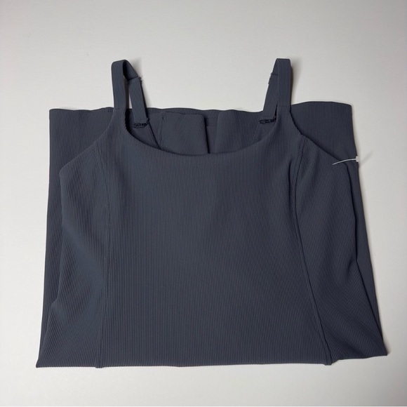 Spanx The Get Moving Easy Access Ribbed Straight Dress Stretch Dark Storm Medium - Picture 12 of 16